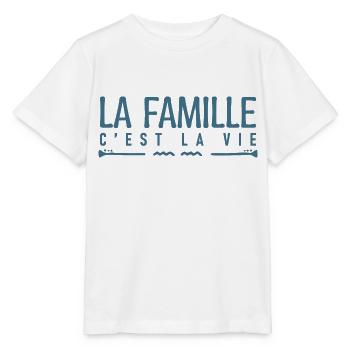 La famille c'est la vie. cadeau familiale. - T-shirt bio MINI CREATOR Stanley/Stella Enfant - blanc - Devant - Maike (125cm)