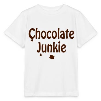 Chocolate Junkie - Stanley/Stella MINI CREATOR Kids’ T-Shirt - white - Front - Maike (125cm)