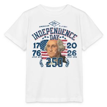 250. Unabhängigkeitstag 1776 2026 1 - Stanley/Stella Kinder T-Shirt MINI CREATOR  - Weiß - Vorne - Maike (125cm)