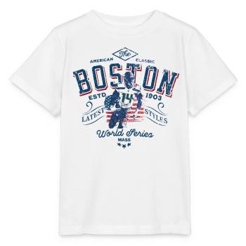 Boston classic world series MASS V2 - Stanley/Stella Kinder T-Shirt MINI CREATOR  - Weiß - Vorne - Maike (125cm)