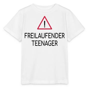 Achtung Freilaufender Teenager - Stanley/Stella Kinder T-Shirt MINI CREATOR  - Weiß - Vorne - Maike (125cm)