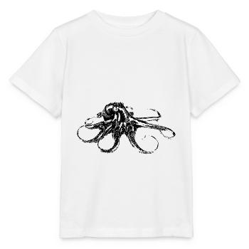 Oktopus - Stanley/Stella Kinder T-Shirt MINI CREATOR  - Weiß - Vorne - Maike (125cm)