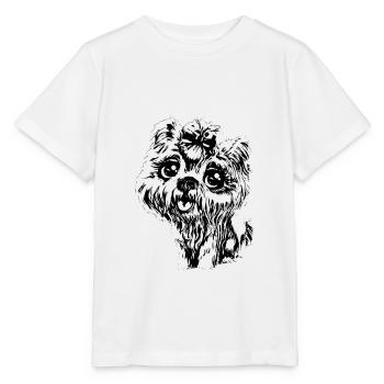 Yorkshire Terrier - Stanley/Stella Kinder T-Shirt MINI CREATOR  - Weiß - Vorne - Maike (125cm)