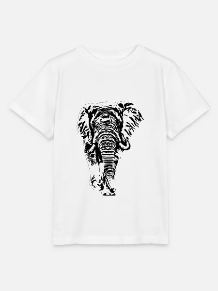 Éléphant - T-shirt bio MINI CREATOR Stanley/Stella Enfant - blanc