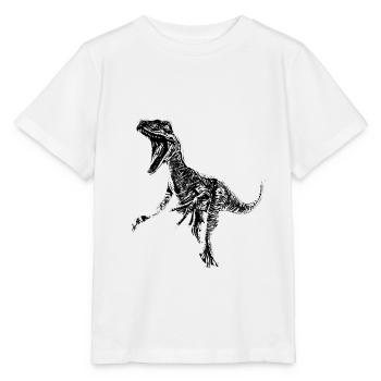 Velociraptor - T-shirt bio MINI CREATOR Stanley/Stella Enfant - blanc - Devant - Maike (125cm)