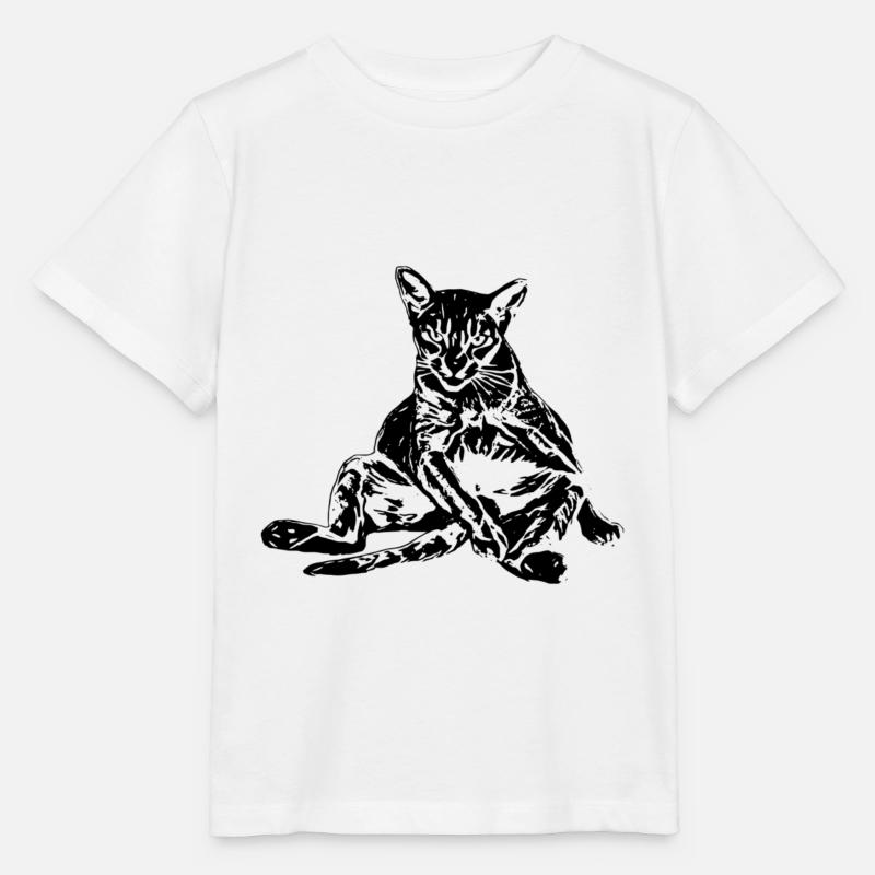 Chat - T-shirt bio MINI CREATOR Stanley/Stella Enfant - blanc