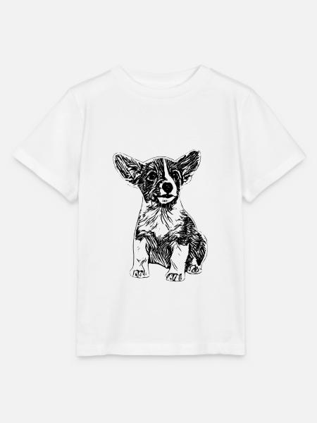Jack Russell - Stanley/Stella MINI CREATOR Kids’ T-Shirt - white