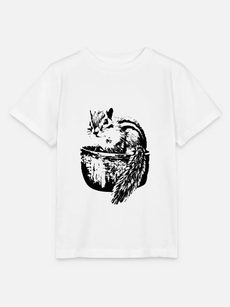 Écureuil roux - T-shirt bio MINI CREATOR Stanley/Stella Enfant - blanc