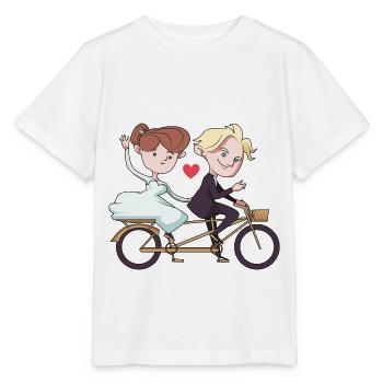Hochzeit paar married herz brautpaar - Stanley/Stella Kinder T-Shirt MINI CREATOR  - Weiß - Vorne - Maike (125cm)
