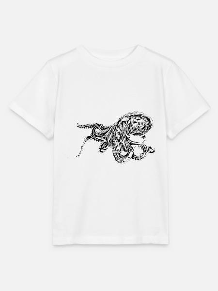 Oktopus - Stanley/Stella Kinder T-Shirt MINI CREATOR - Weiß
