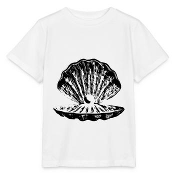 Coquille avec perle - T-shirt bio MINI CREATOR Stanley/Stella Enfant - blanc - Devant - Maike (125cm)