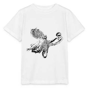 Krake - Stanley/Stella Kinder T-Shirt MINI CREATOR  - Weiß - Vorne - Maike (125cm)