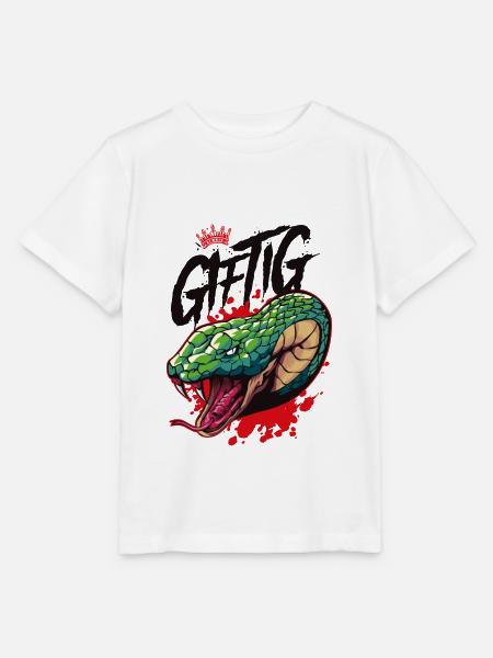 schlange giftig - Stanley/Stella Kinder T-Shirt MINI CREATOR - Weiß