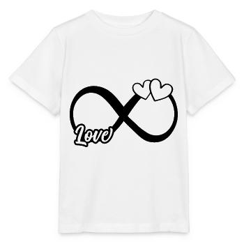 amour symbole infini infini - T-shirt bio MINI CREATOR Stanley/Stella Enfant - blanc - Devant - Maike (125cm)