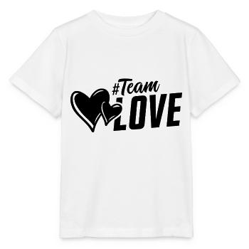 team love love hearts heart - Stanley/Stella MINI CREATOR Kids’ T-Shirt - white - Front - Maike (125cm)