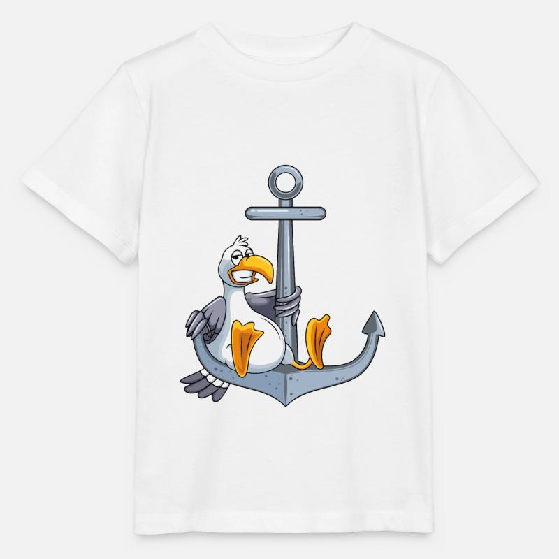 anker möwe comic - T-shirt bio MINI CREATOR Stanley/Stella Enfant - blanc