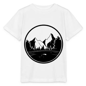 berge natur logo wald - Stanley/Stella Kinder T-Shirt MINI CREATOR  - Weiß - Vorne - Maike (125cm)