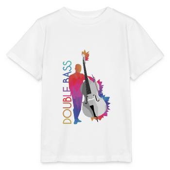Kontrabass - Stanley/Stella Kinder T-Shirt MINI CREATOR  - Weiß - Vorne - Maike (125cm)