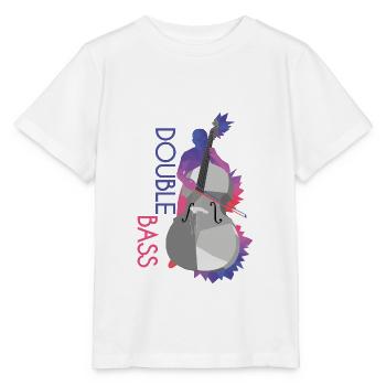 Kontrabass - Stanley/Stella Kinder T-Shirt MINI CREATOR  - Weiß - Vorne - Maike (125cm)