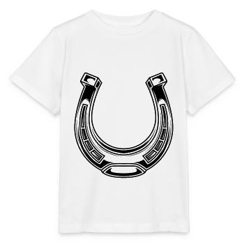horseshoe symbol - Stanley/Stella MINI CREATOR Kids’ T-Shirt - white - Front - Maike (125cm)