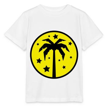 Palm Tree Beach - Stanley/Stella MINI CREATOR Kids’ T-Shirt - white - Front - Maike (125cm)