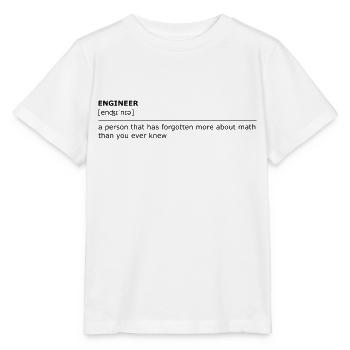 Engineer forgets math dark - Stanley/Stella MINI CREATOR Kids’ T-Shirt - white - Front - Maike (125cm)