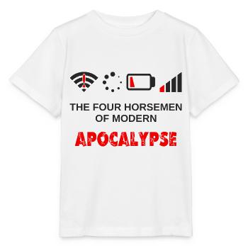 The four Horseman of Modern Apocalypse Nerd - Stanley/Stella MINI CREATOR Kids’ T-Shirt - white - Front - Maike (125cm)