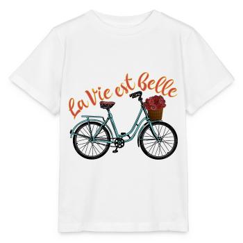 La Vie Est Belle - La vie est belle Français - T-shirt bio MINI CREATOR Stanley/Stella Enfant - blanc - Devant - Maike (125cm)