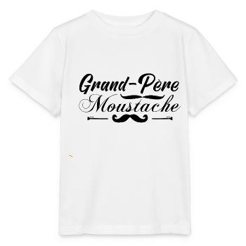 grand-père moustache, Idée cadeau d'élégance. - T-shirt bio MINI CREATOR Stanley/Stella Enfant - blanc - Devant - Maike (125cm)