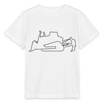 Bulldozer Bulldozer sur chenilles Bulldozer minier - T-shirt bio MINI CREATOR Stanley/Stella Enfant - blanc - Devant - Maike (125cm)