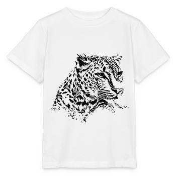 Léopard - T-shirt bio MINI CREATOR Stanley/Stella Enfant - blanc - Devant - Maike (125cm)