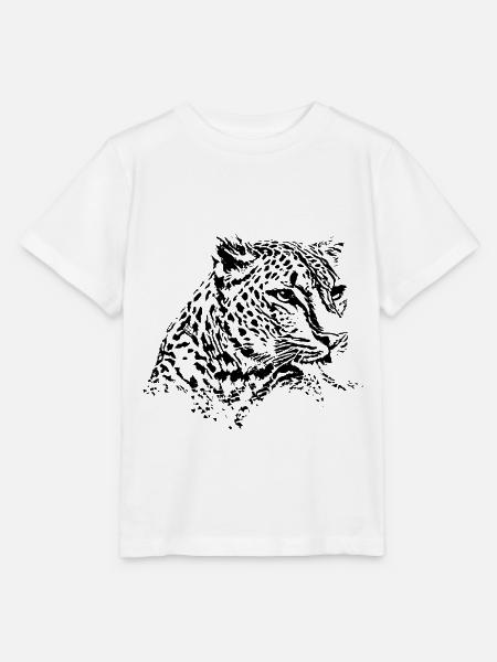 Leopard - Stanley/Stella Kinder T-Shirt MINI CREATOR  - Weiß