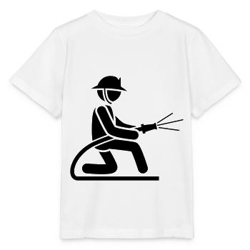 firefighter firefighter icon - Stanley/Stella MINI CREATOR Kids’ T-Shirt - white - Front - Maike (125cm)