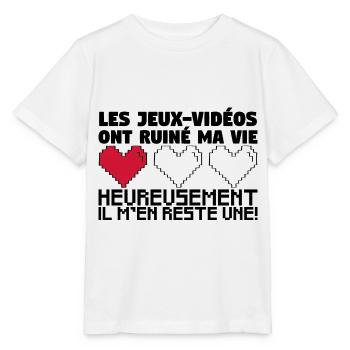 Les Jeux-Vidéos ont ruiné ma vie. - T-shirt bio MINI CREATOR Stanley/Stella Enfant - blanc - Devant - Maike (125cm)