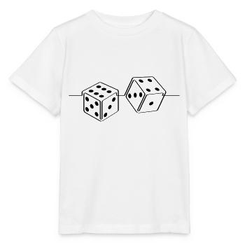 Dice, dice. Gambling, gambling, money - Stanley/Stella MINI CREATOR Kids’ T-Shirt - white - Front - Maike (125cm)