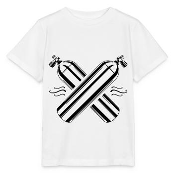diving oxygen bottle icon apnea - Stanley/Stella MINI CREATOR Kids’ T-Shirt - white - Front - Maike (125cm)