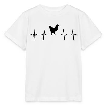 poule battement de coeur poules - T-shirt bio MINI CREATOR Stanley/Stella Enfant - blanc - Devant - Maike (125cm)