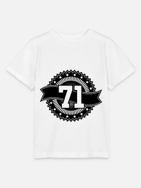 71 Zahl Emblem - Stanley/Stella Kinder T-Shirt MINI CREATOR - Weiß