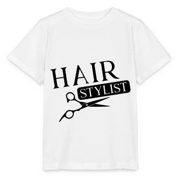 Ciseaux de coiffeur - T-shirt bio MINI CREATOR Stanley/Stella Enfant - blanc - Devant - Maike (125cm)
