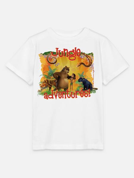 Das Dschungelbuch Dschungel Abenteuer - Stanley/Stella Kinder T-Shirt MINI CREATOR - Weiß