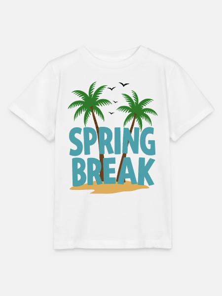 Spring Break Palmen Strand - Stanley/Stella Kinder T-Shirt MINI CREATOR  - Weiß