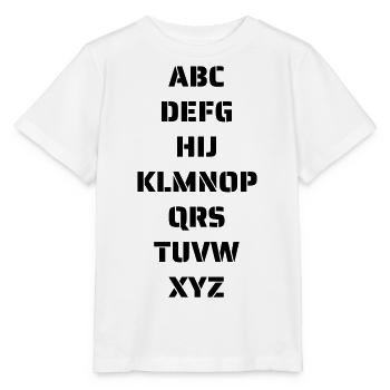 Das Alphabet - Stanley/Stella Kinder T-Shirt MINI CREATOR  - Weiß - Vorne - Maike (125cm)