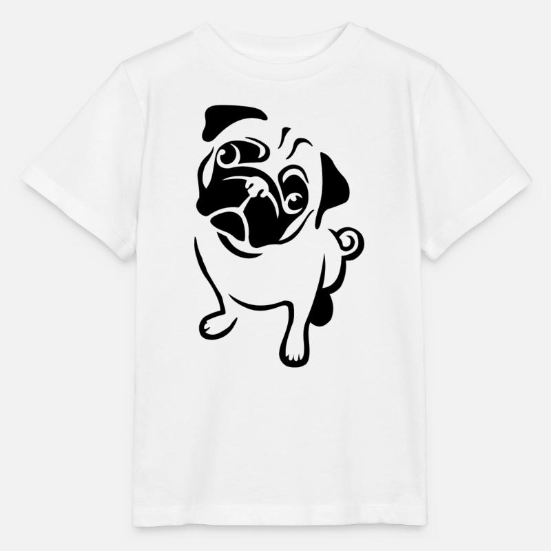 Mops - Stanley/Stella Kinder T-Shirt MINI CREATOR  - Weiß