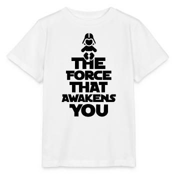 The force that awakens you - Stanley/Stella Kinder T-Shirt MINI CREATOR  - Weiß - Vorne - Maike (125cm)