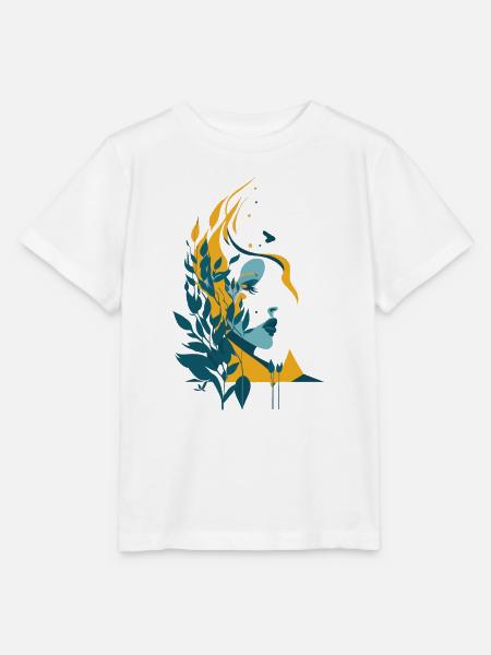 Wüstenportrait Blattkranz - Stanley/Stella Kinder T-Shirt MINI CREATOR  - Weiß