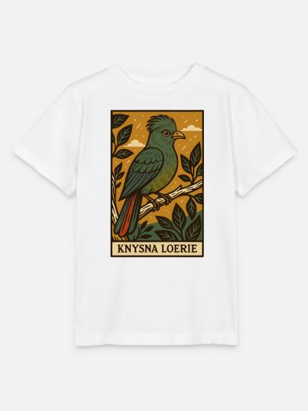 Knysna Turaco Vintage Vogelbeobachtung Kunstwerk - Stanley/Stella Kinder T-Shirt MINI CREATOR  - Weiß