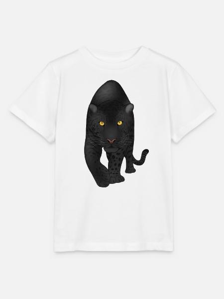Midnight Panther, Raubkatze - Stanley/Stella Kinder T-Shirt MINI CREATOR - Weiß