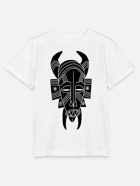 Afrikanischer schwarzer Dämon - Stanley/Stella Kinder T-Shirt MINI CREATOR - Weiß