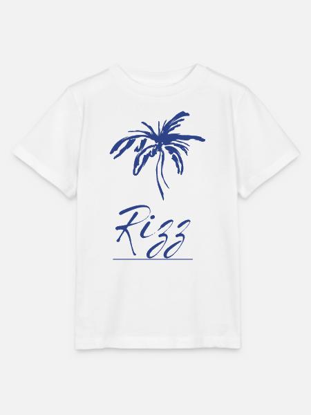 Rizz Palm Tropenprint - Stanley/Stella Kinder T-Shirt MINI CREATOR - Weiß