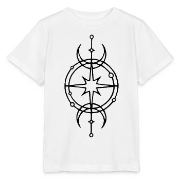 Symbole noir de protection et de chance - T-shirt bio MINI CREATOR Stanley/Stella Enfant - blanc - Devant - Maike (125cm)